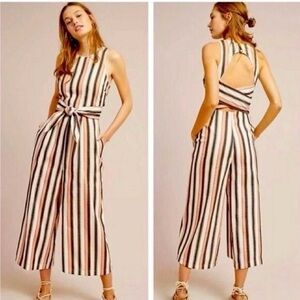 Adelyn Rae Black and White Jumpsuit with Halter Neck and Wide-Leg